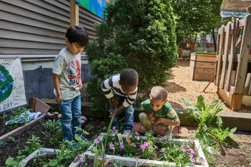 Kids viewing garden_photo credit Mark Luinenburg