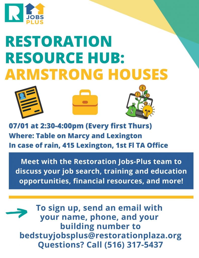 JobsPlus Resource Hubs, Armstrong Restoration